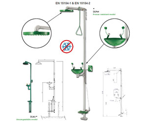 Range DL - Freeze Resistant & Uncongeable Showers & Eye-Washers