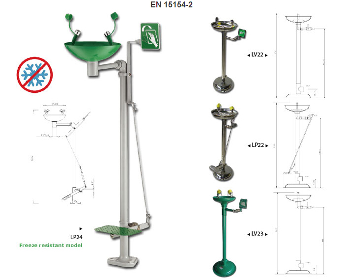 Range DL - Pedestal Mounted Eye-Washers Range DL - Pedestal Mounted Eye-Washers