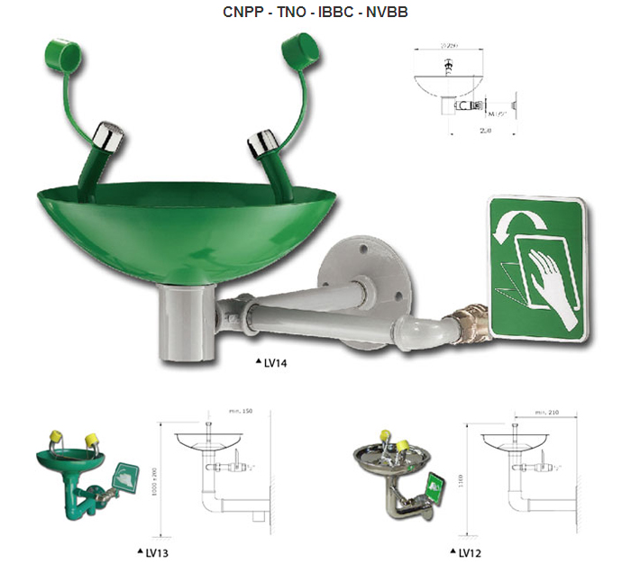 Range DL - Wall Mounted Eye-Washers