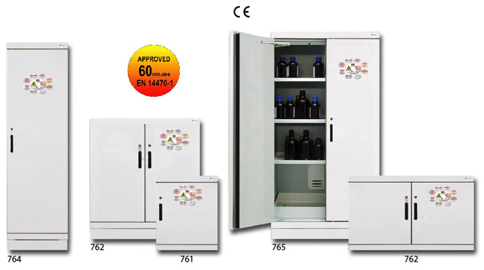 Range 7.60 - Safety Cabinets - Type 60 Minutes for Flammable Products Range 7.60 - Safety Cabinets - Type 60 Minutes for Flammable Products