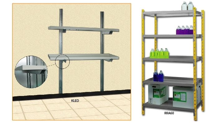 Range R - Safety shelving (KLED, RRA40 and RRA60 models) Range R - Safety shelving (KLED, RRA40 and RRA60 models)